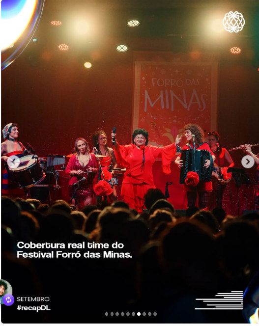 Artists performing at Forró das Minas