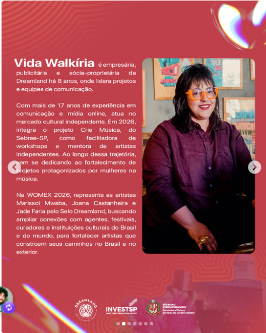 Presentación de Vida Walkíria para WOMEX 2026